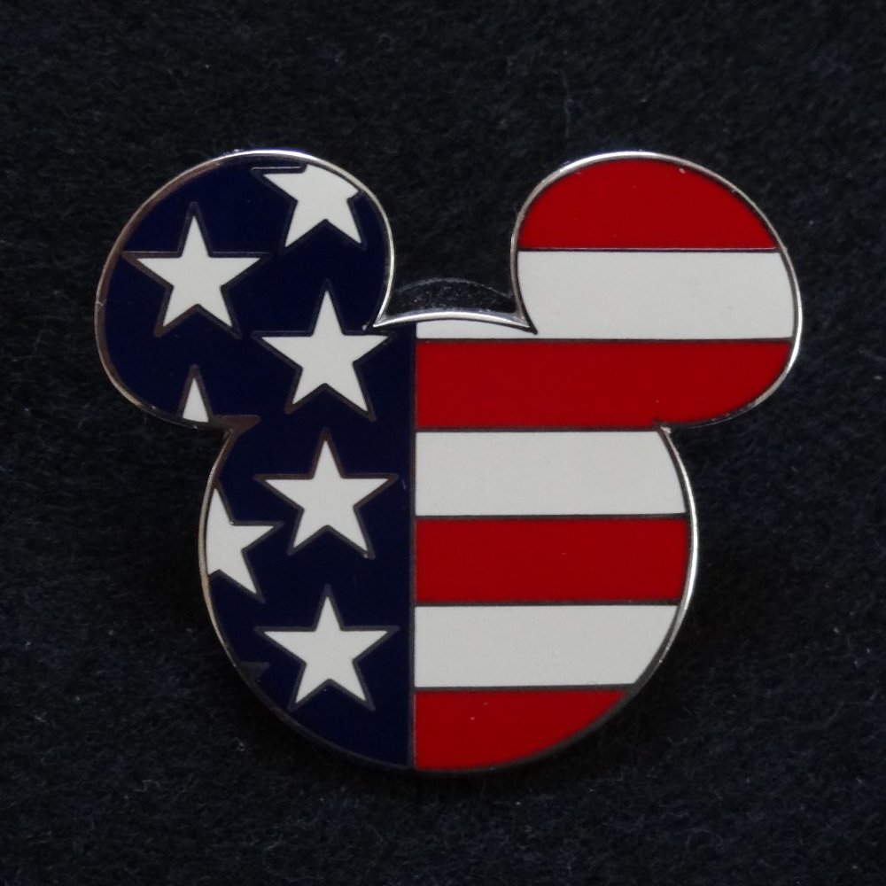 Disney ~ MICKEY HEAD Icon ~ American Flag